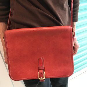 Coach Red Leather Messenger bag